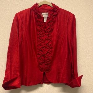 Victor Costa zip-up jacket/blouse, Size 14